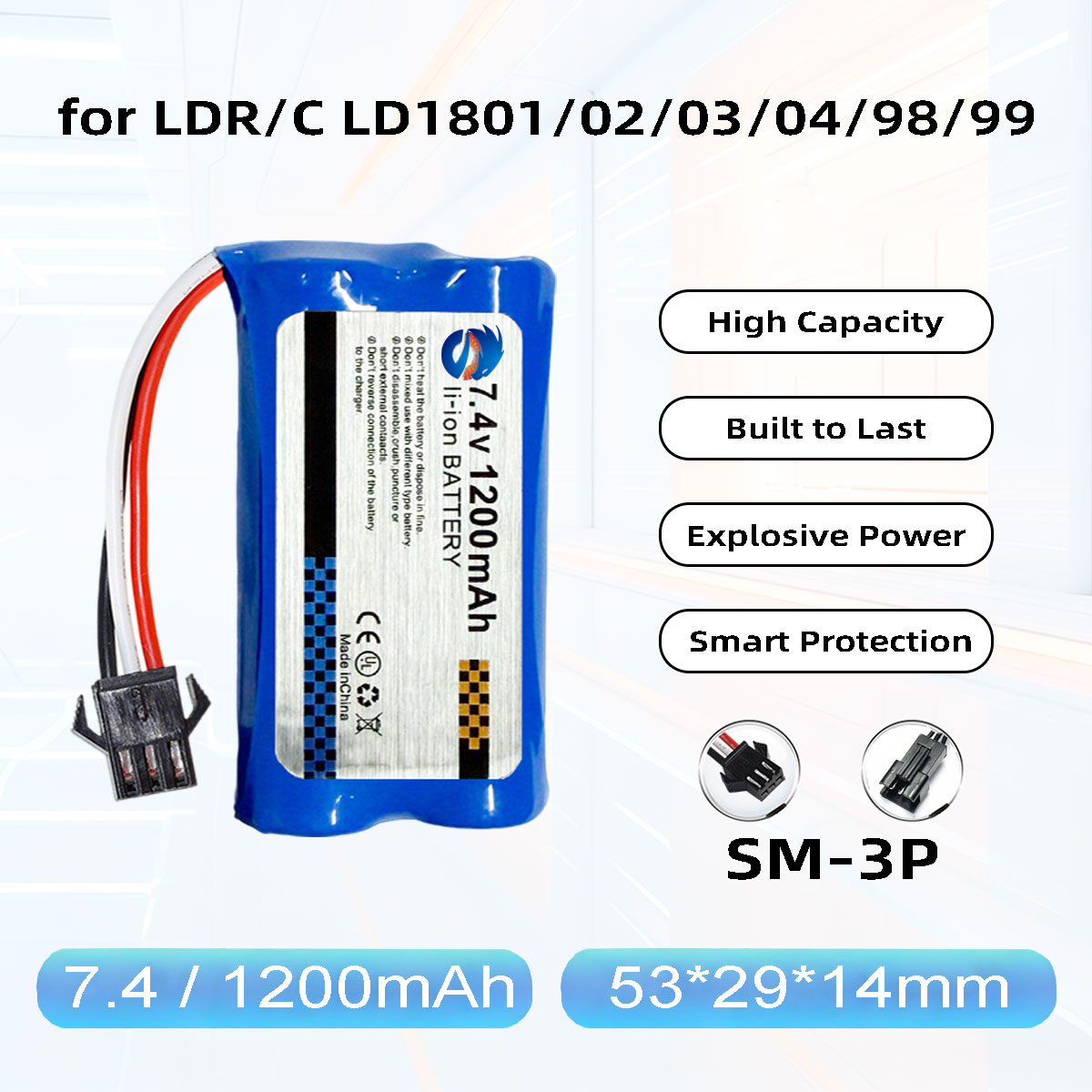 Drone Battery Li-Ion - สกายเมคเกอร์ 2S แบตเตอรี่ Li-Ion 7.4V 1200mAh