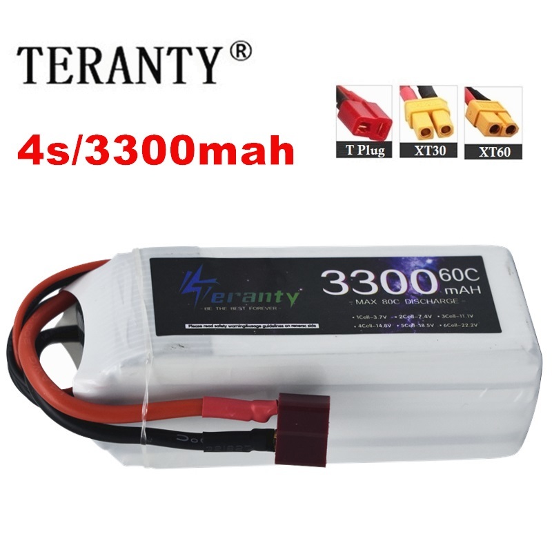 Drone Battery Connector - Lipo แบตเตอรี่แบบชาร์จไฟได้4S 3300mAh 60C 14.8V สำหรับ