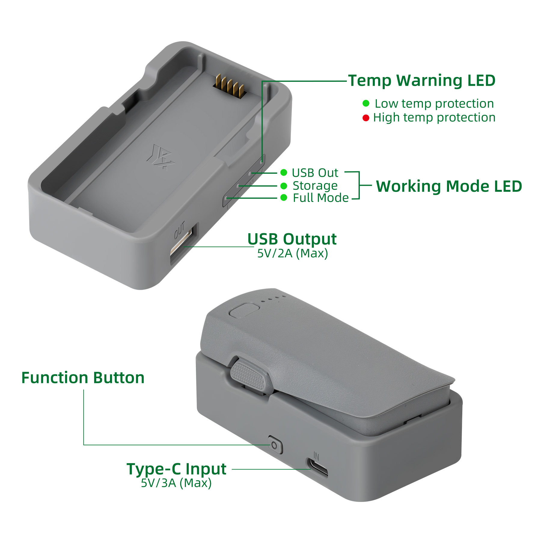 เครื่องชาร์จแบตเตอรี่ USB สำหร - Drone Battery Balance Charger บทวิจารณ์และราคา