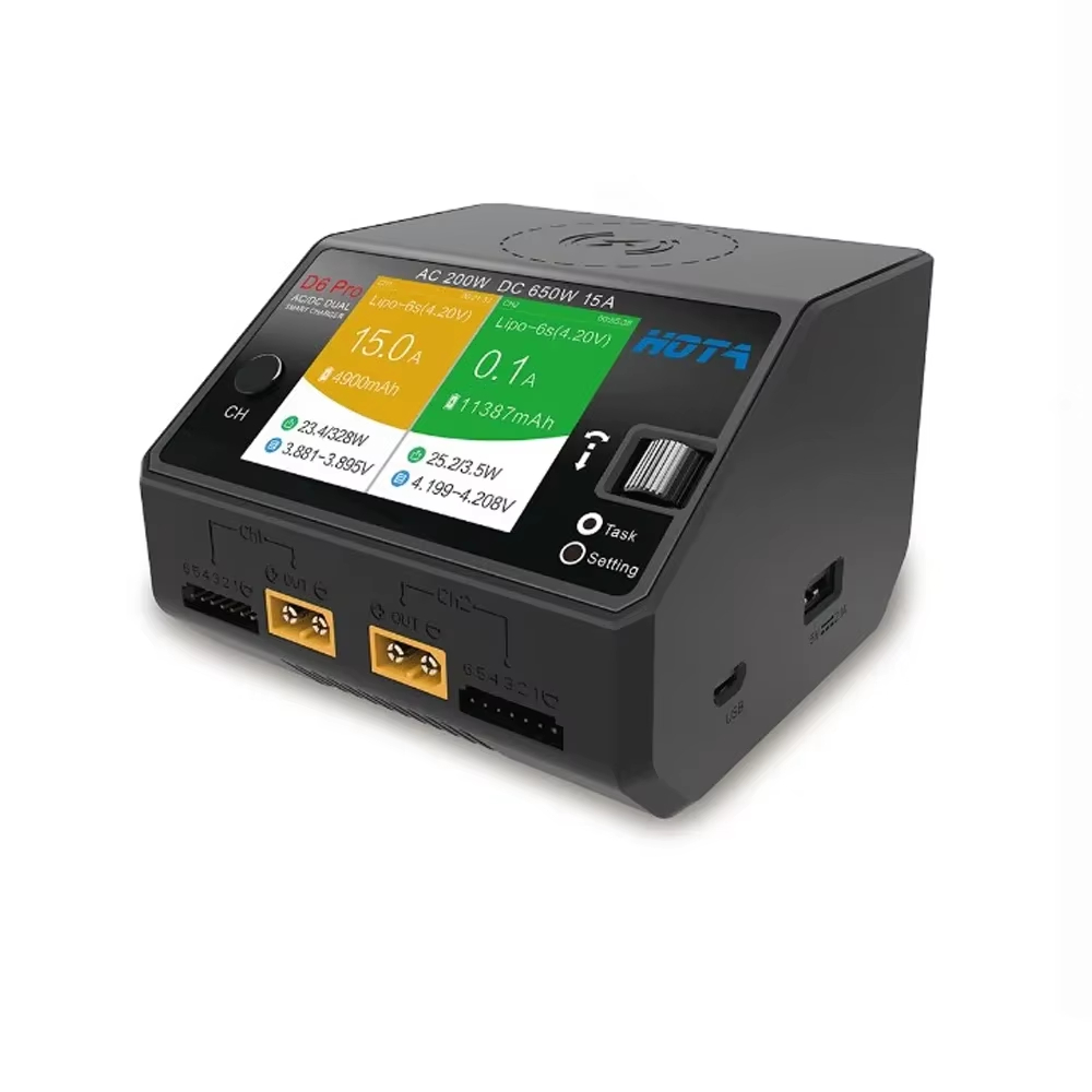 HOTA D6 Pro 200W AC 650W DC เค - Drone Battery Balance Charger บทวิจารณ์และราคา