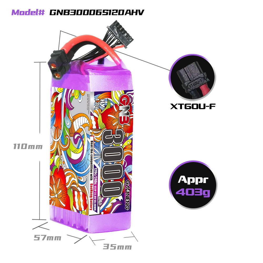 แบตเตอรี่ลิโพ GNB 6S 22.8V 300 - Drone Battery Lipo บทวิจารณ์และราคา
