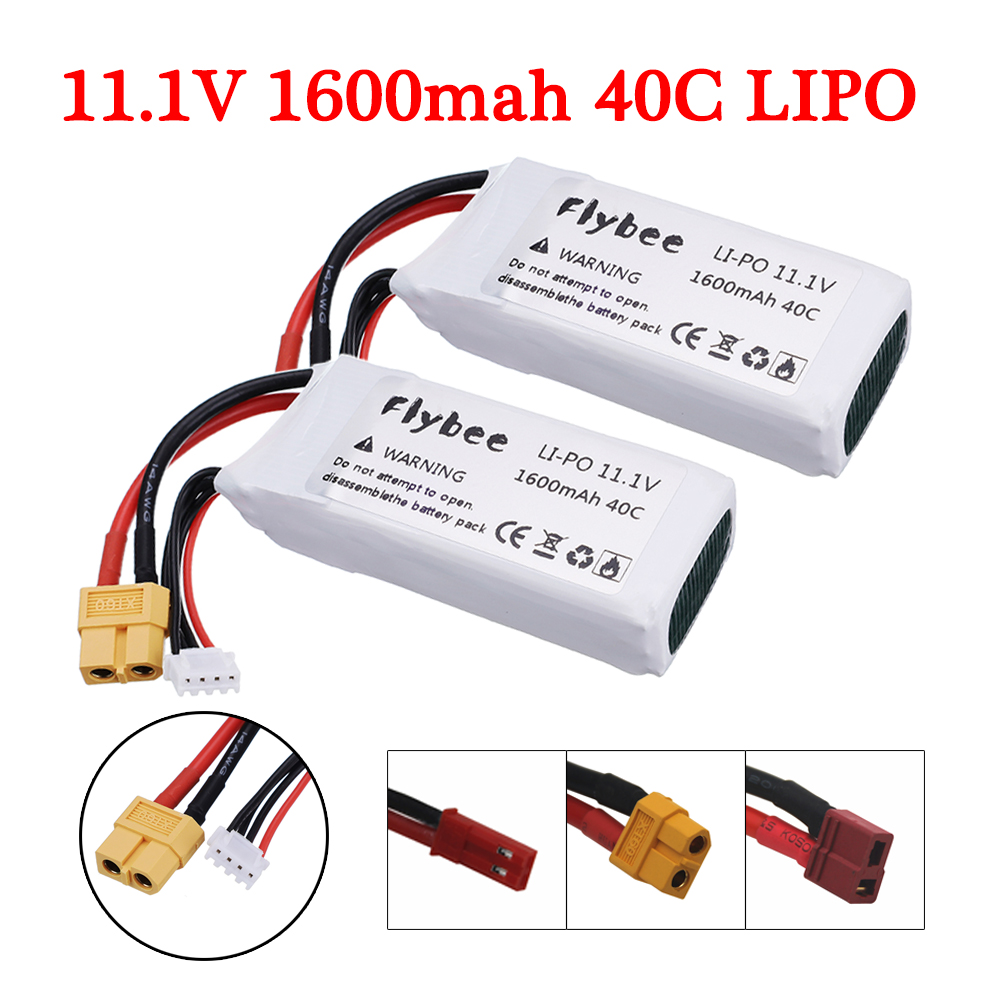 2Pcs Rate 40C 11.1V 1600MAh แบ - Drone Battery 3S บทวิจารณ์และราคา