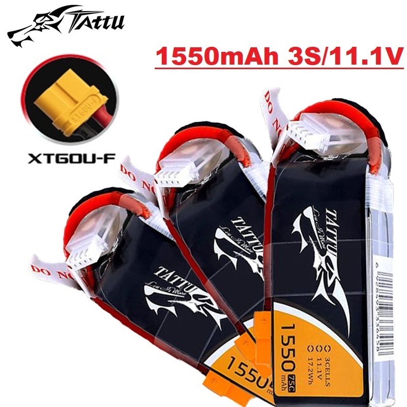 Tattu 3S 11.1V 1550mAh แบตเตอร - Drone Battery 3S บทวิจารณ์และราคา